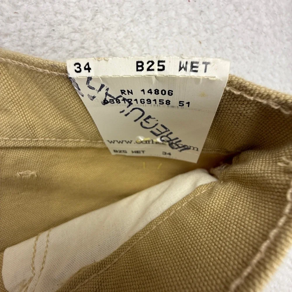 Carhartt Washed Duck Work Shorts Mens 34 B25 WET Wheat Brown NWT NOS